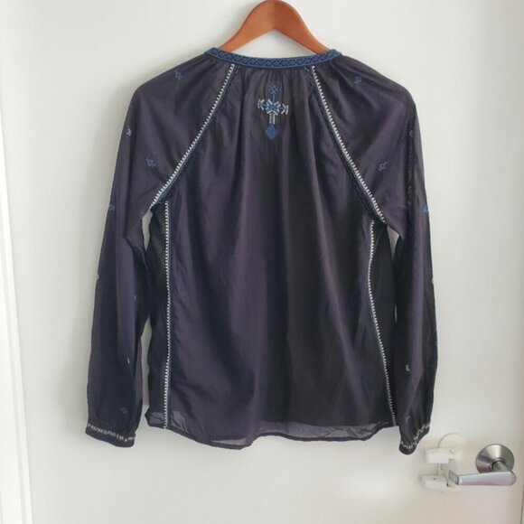 Aritzia Sunday Best Black Annalise Boho Blouse Size XS - Picture 5 of 12